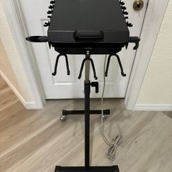 Chiropractic Therapy Cart – Rolling Stim/Equipment Stand with Power Strip 