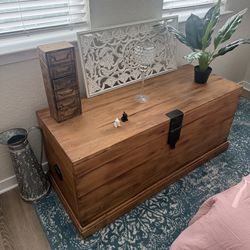 Rustic Wood Storage Chest - Imported from Argentina