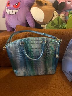 Brahmin duxbury satchel blue iridescent