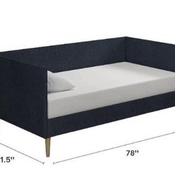 Twin Daybed, Blue Linen