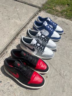Jordan 1 and Nike dunk low bred sail and og baron size 7.5 8 8.5 $100