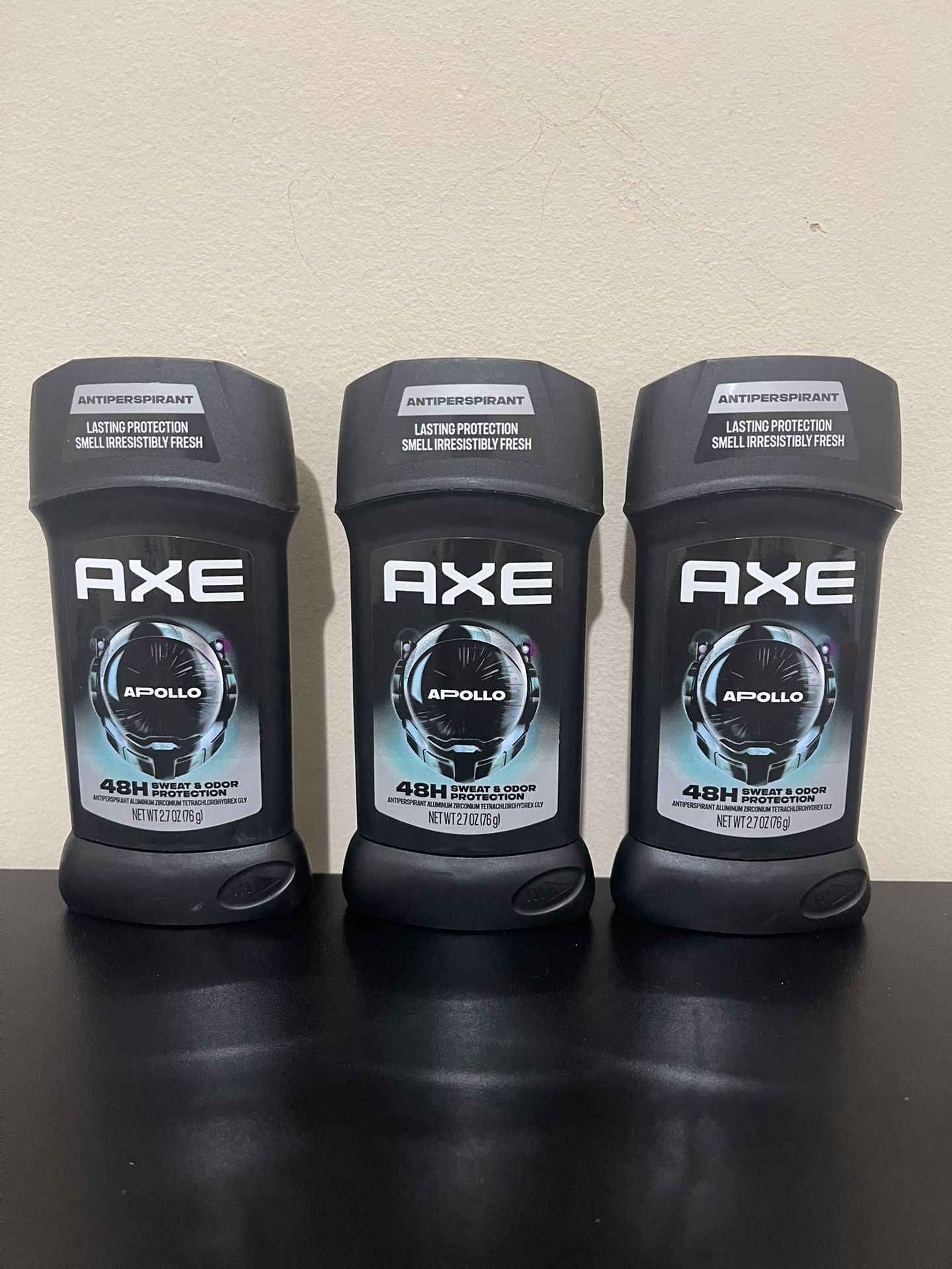 3pack Axe Antiperspirant Deodorant Stick for Men Apollo Sage & Cedarwood, 2.7 oz