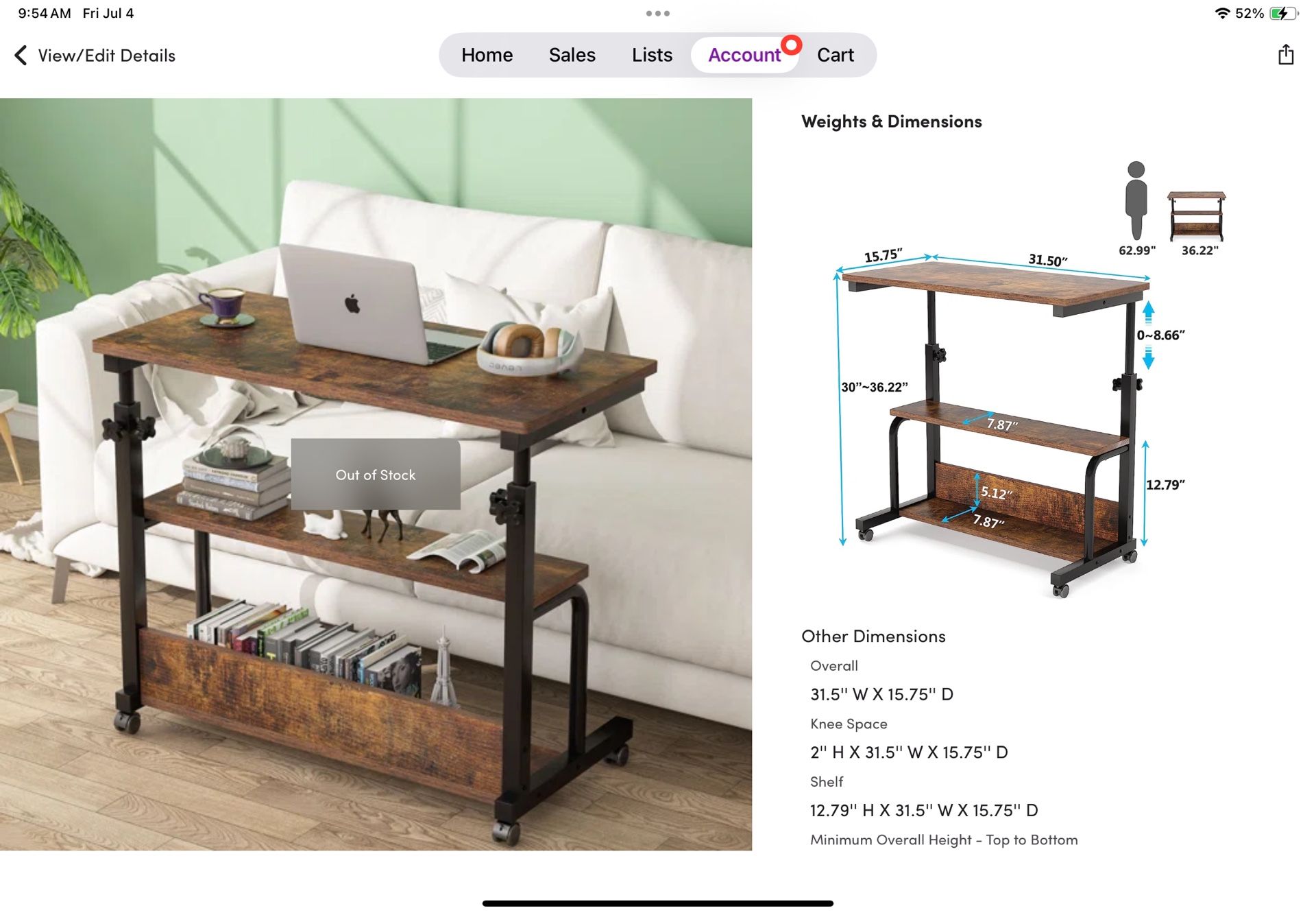 Small Desk Craft Table