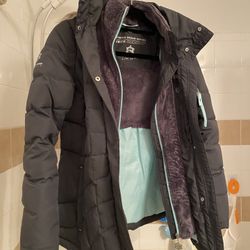 Women’s Coat, “Free Country”, Size Small, Hooded, Insulated, Blue 