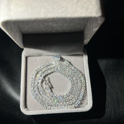 Moissanite Diamond Necklace 20 Inch