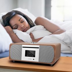 M5P 35W Premium Music System,CD Player,FM Digital Radio,WiFi Internet Radio,Spotify Connect,Bluetooth Speaker,Headphone-Out,Clock Alarms,Colour Displa