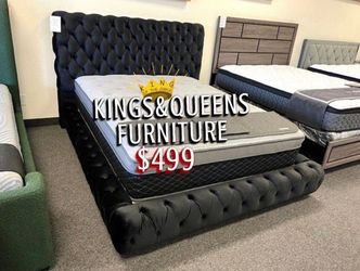 New Queen bed with mattress