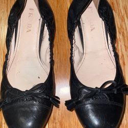 Prada Black Flats
