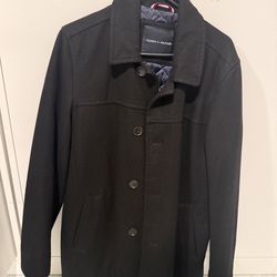 Tommy Hilfiger Black Wool Coat – Men’s – Excellent Condition