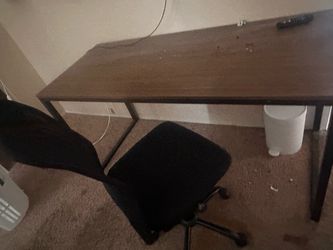 Desk and chair