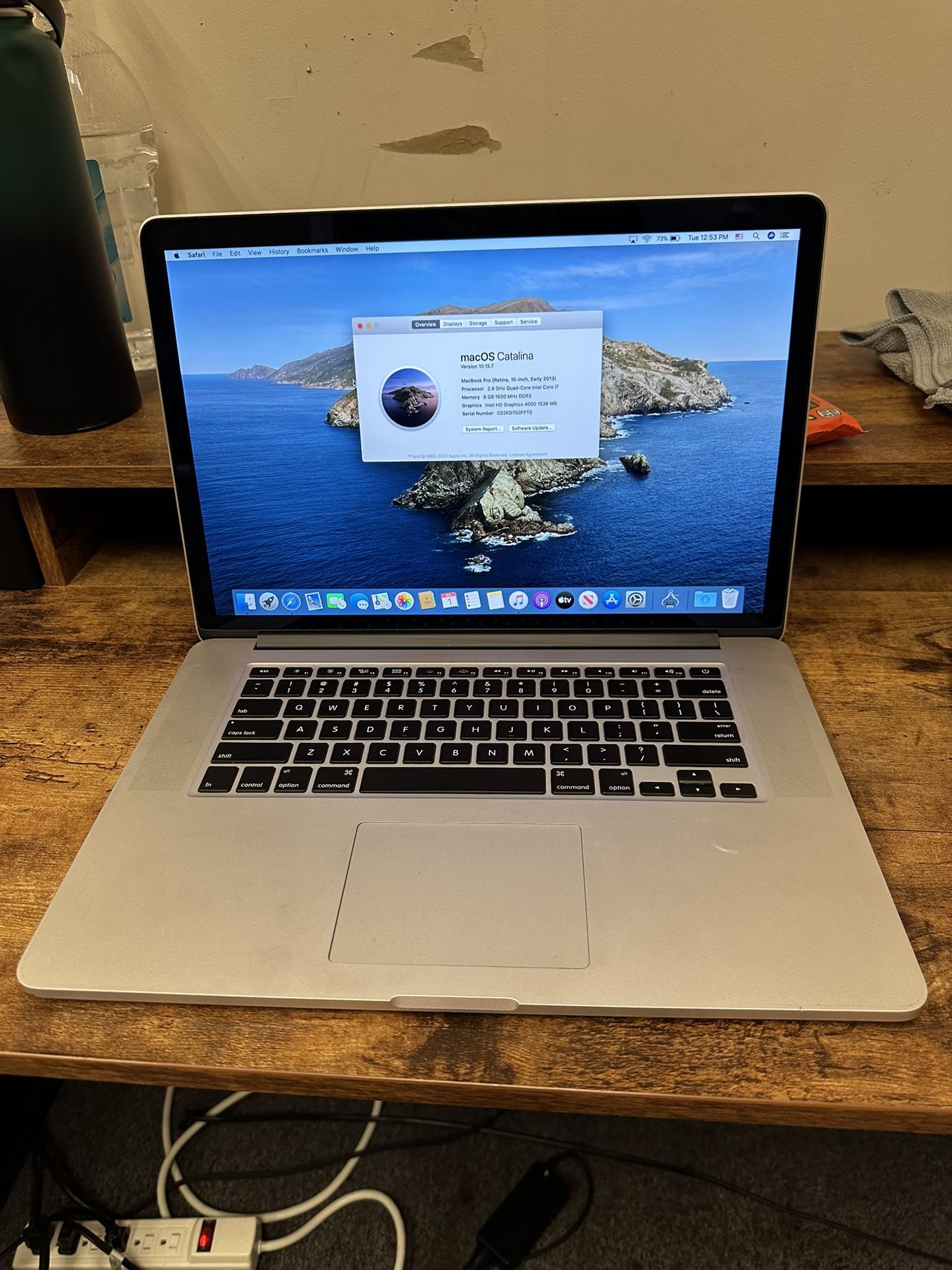 MacBook Pro 15inch Early 2013 I7 8gbram 256 Ssd