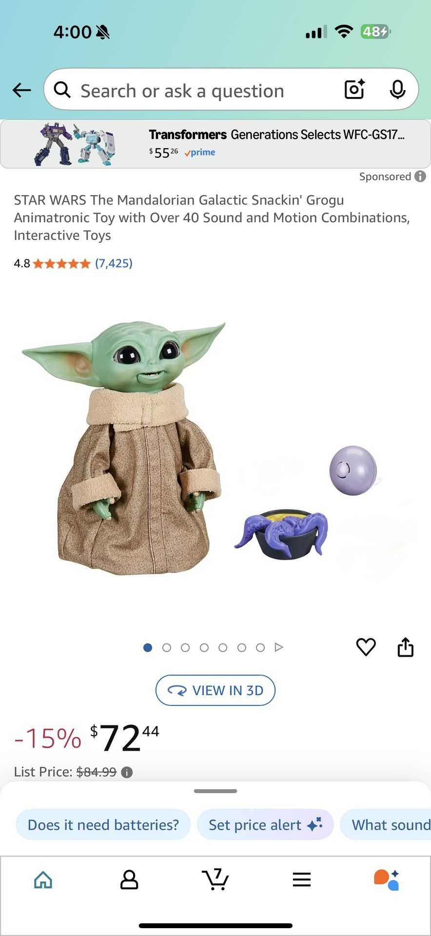 Interactive Groru Toy Value 73 New Condition