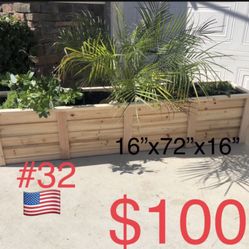 Wood Planter Box Garden Raised Herb Pots