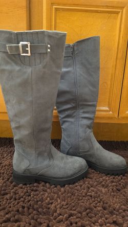 Grey Suede Boots 8.5