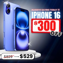 📱 iPhone 16 – Only $529 or $1 Down! Save $300 Instantly 💥