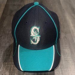 Adjustable Youth Size Seattle Mariners MLB Baseball Cap in Teal & Navy Blue