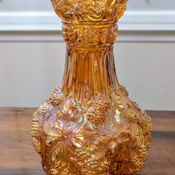 Marigold Carnival Glass Vase