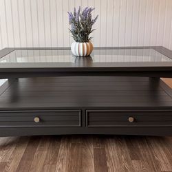 Refinished Coffee Table + Matching Side Table