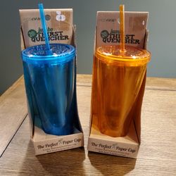 Acrylic Tumblers W Straws, Each