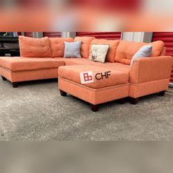3 Pc Sectional sofa with ottoman 