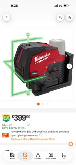 Milwaukee laser pointer