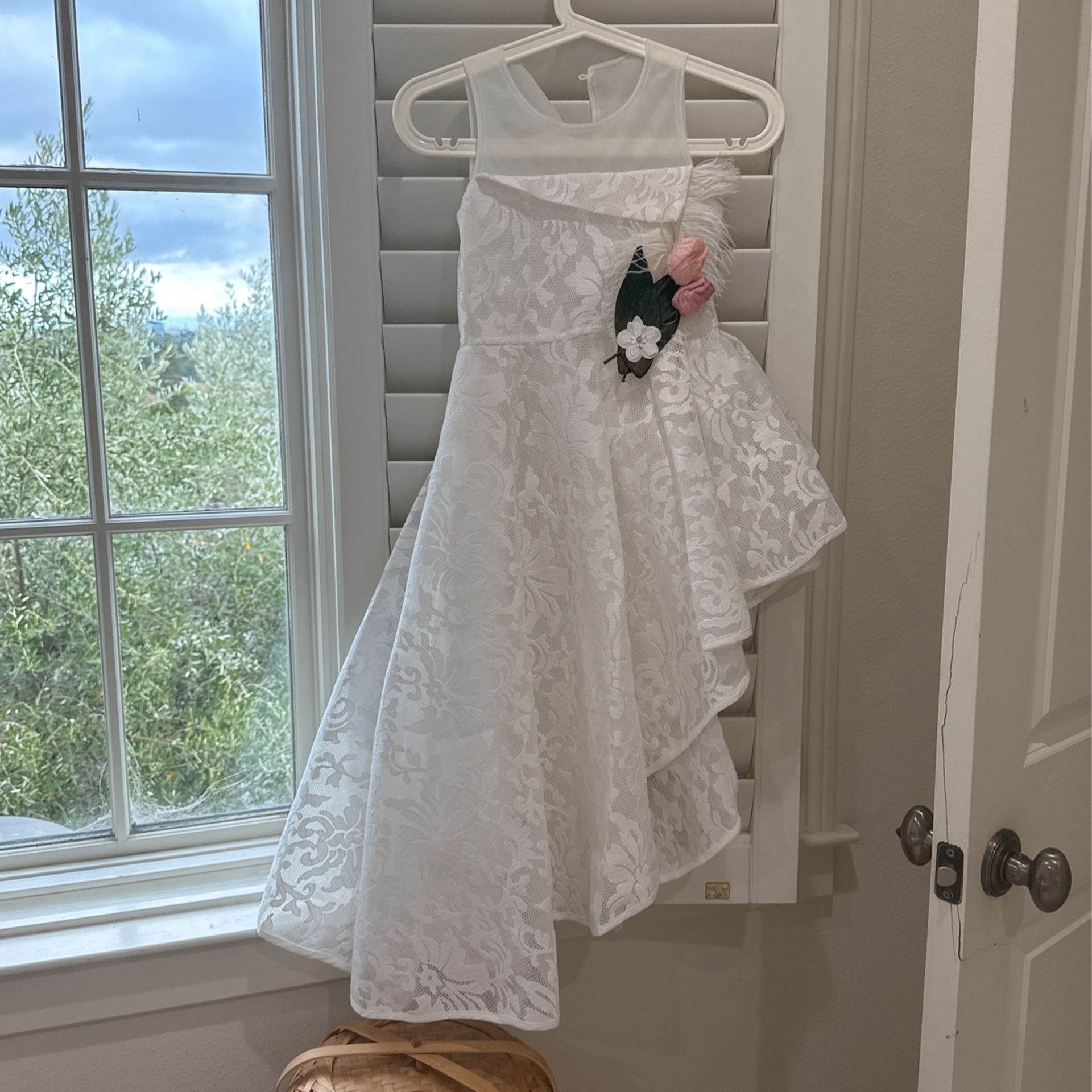 Girls Wedding Girls Dress White 5-6T