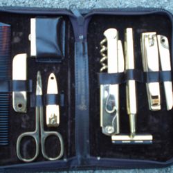 Royce Gold Plated Men’s Travel Grooming Kit