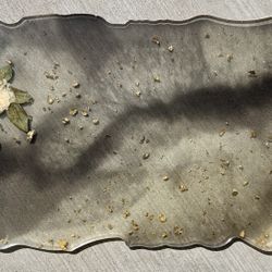 Handmade Tray With Fresh Flowers Preserved 