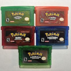Pokemon GBA Games ALL 5 BUNDLE! Gameboy Advanced Cartridge