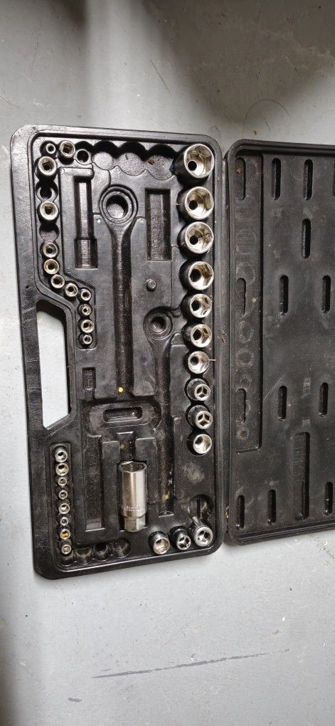 Tool Box With Few Sockets 