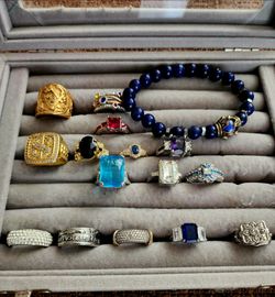Mixed Costume Jewelry Ring and Bracelet Lot