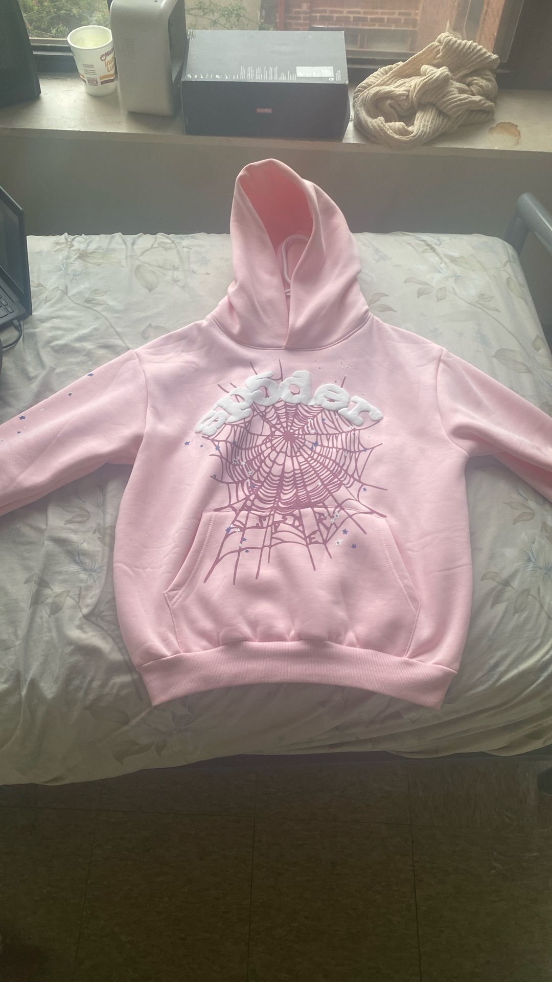 Pink Sp5der Hoodie Size S