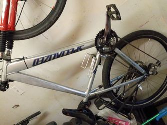 Mountain bike specialized gray in color