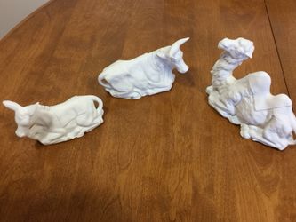 Homco vintage 3 piece ceramic vintage nativity animals