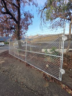 6' Tall Slide Chainlink Gate 22' Long