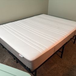 Queen mattress with frame