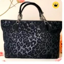 Coach Madison Chenille Ocelot Fabric Tote. Used vintage great condition