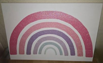 Glitter Rainbow Canvas Wall Art