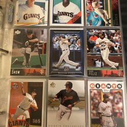 Baseball Cards - Giants Cards Whole Page 