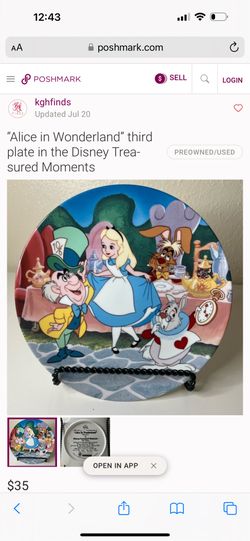 Alice In Wonderland Plate 