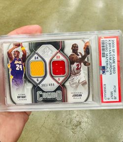 Michael Jordan and Kobe PSA 9 Red Jersey Rare