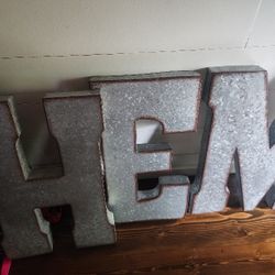 Large Galvanized  Letters 