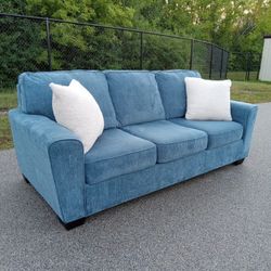 Ashley Furniture Blue Sofa - Like New - Free Delivery Today