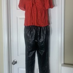 Faux Leather  Joggers