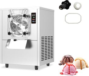 XPW Commercial Hard Serve Ice Cream Machine - 110V 1400W 3 to 4 Gal/H Gelato Ice Cream Maker with