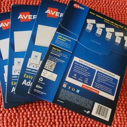 4pks. Avery Easy Peel 5160 Labels