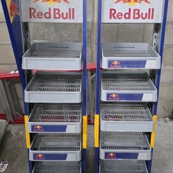 2 Red Bull Roll Around shelf with 5 shelves