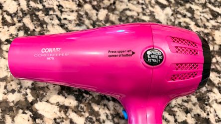 Conair Cord Keeper 1875 Hair Dryer Pink