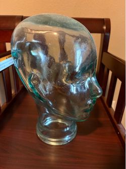 Glass mannequin head