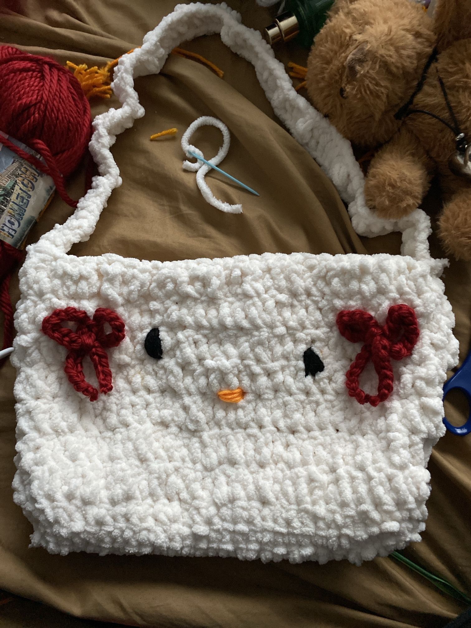 Kitty Crochet Purse